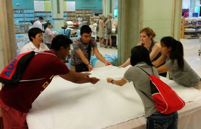 Students on education abroad program in China