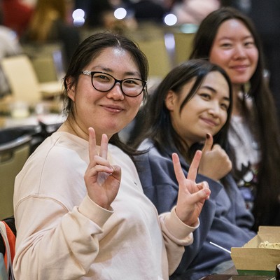 Students at International Dinner 2024