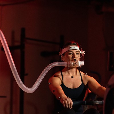 Athlethe wearing medical equipment