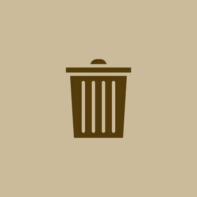Graphic of brown trash can