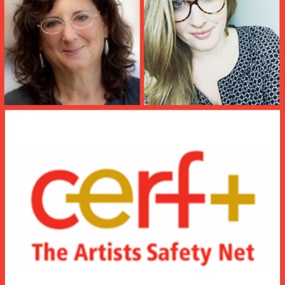 Claudia Bach, Katy Hannigan and CERF logo