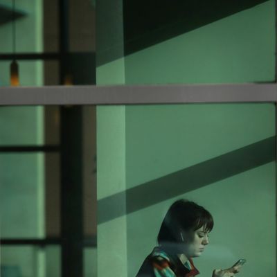 person texting