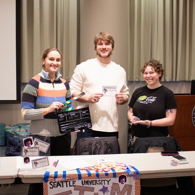 Film students at student involvement fair