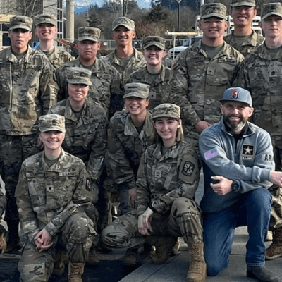 Picture of military and new director