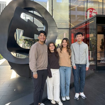 Four students on the Computer Science projects team