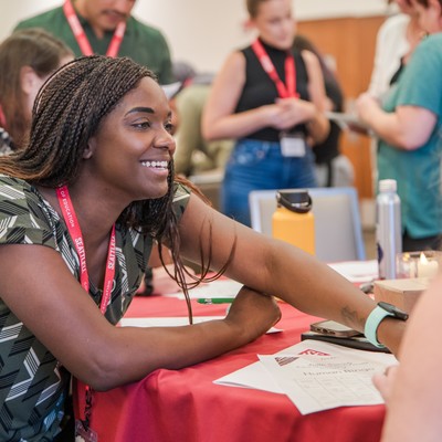 Students at a campus event