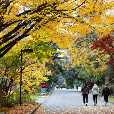 Campus view in fall
