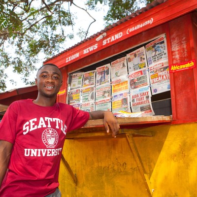 Photo of Seattle University student in Ghana on education abroad