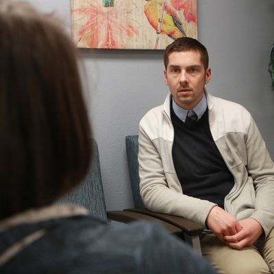 Psychologist in session
