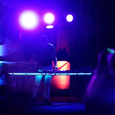 Vibrant stage at a concert