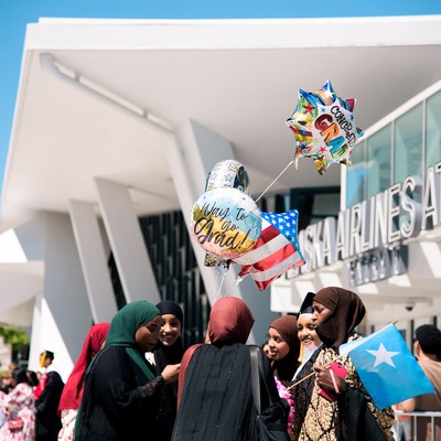 students at the commencement ceremony