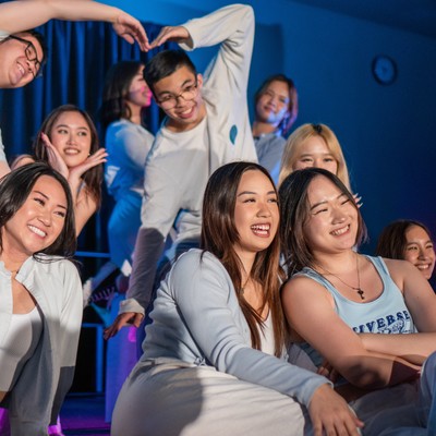 A group of people posing for a photo.