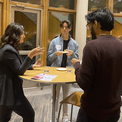 Students and mentors talk