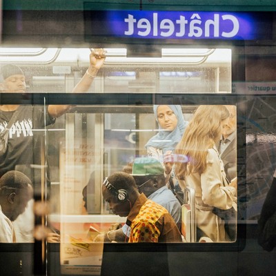 People on a train