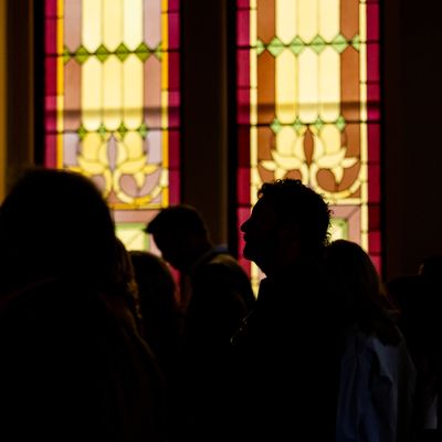 People at mass