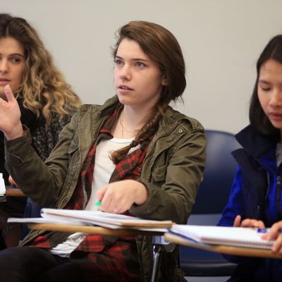 Classroom Discussion with One Student Speaking