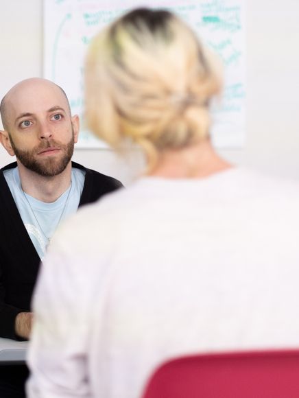 Students in discussion in class