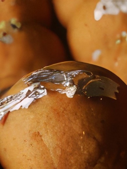 Closeup shot of round Punjabi sweets