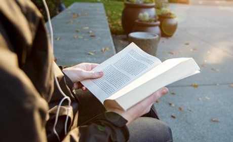 Someone reading a book