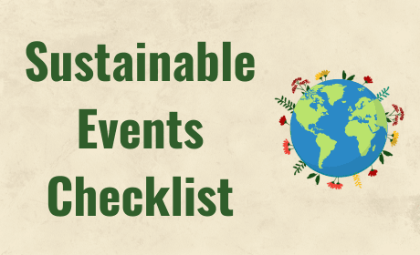 Sustainable Events Checklist with image of a globe