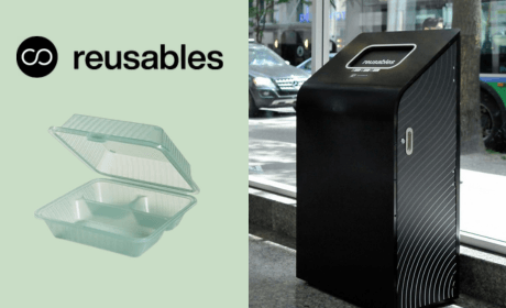 Image of reusable container for dining and return bin