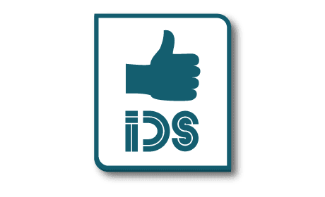 Thumbs-up icon with IDS below