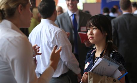 Students at Career Fair event