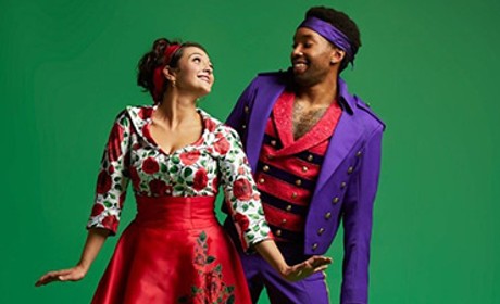 Two opera performers in costume