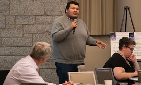 A man speaking at at Criminal Justice Advisory Event