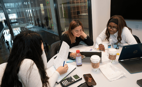 Students at table working