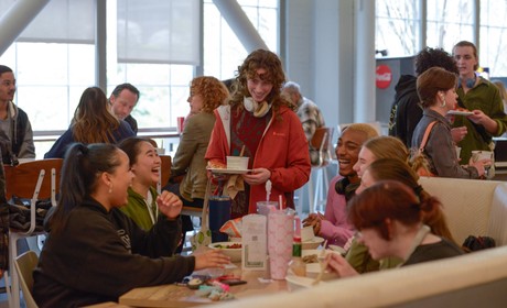 students sitting at a table together
