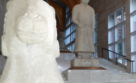 Sculptures in the lobby of the Seattle Art Museum