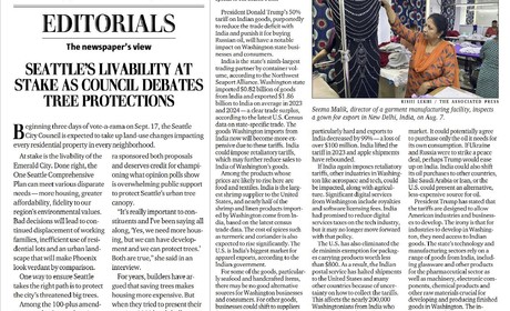 Screen shot of news headline of oped
