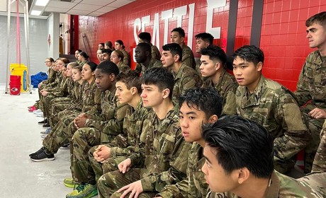 Cadets preparing for water survival training