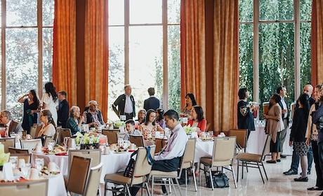 Dinner event in a Seattle university space