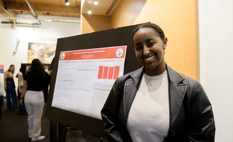 Student Presenting Research