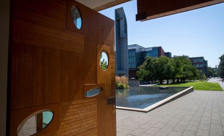 Chapel Door Open to Outside