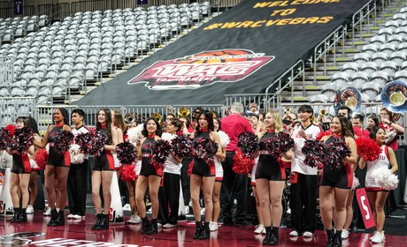 Cheerleaders at a game in Las Vegas