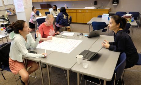 Dr. Liu with students in ECSEP program