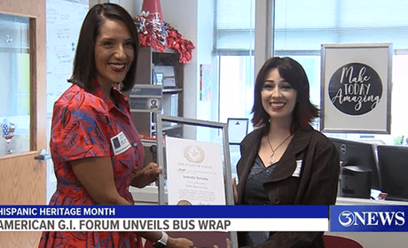 Isabella Trevino receives award