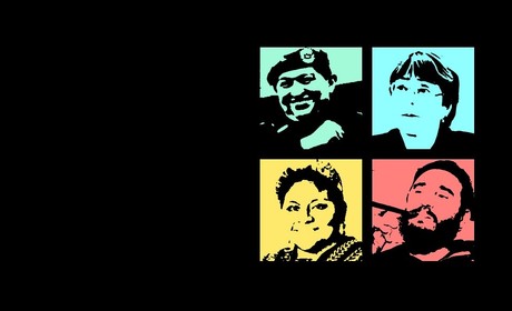 Four faces of people who represent Latin American politics