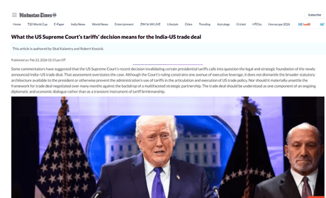 Headline of Hindustan Times