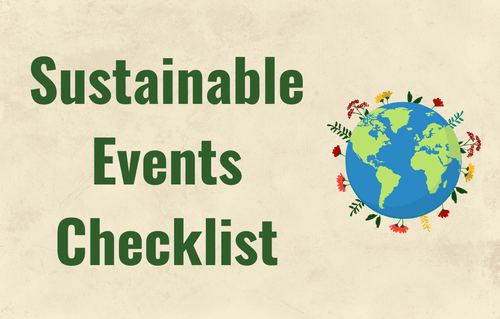 Sustainable Events Checklist with a globe