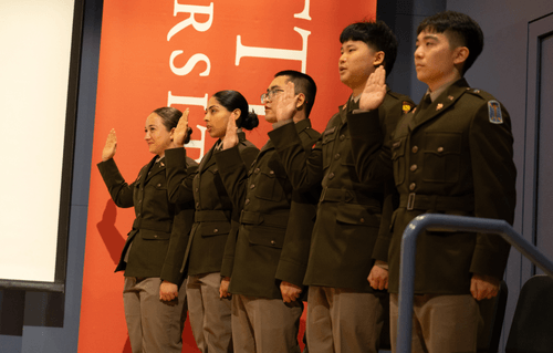Cadets hands raised