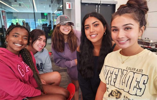 Four students taking a selfie