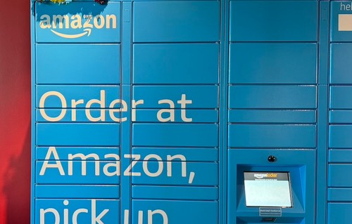 photo of the new amazon delivery lockers