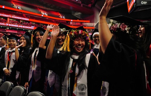 Image of class of 2025 BSN student celebrating