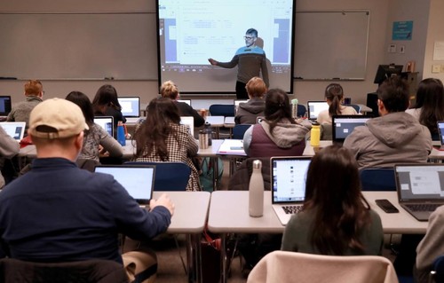 MSBA class in session at Albers School of Business and Economics