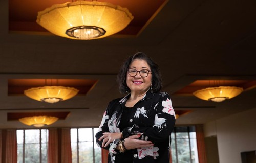 A photo featuring alumna Mary Ann Goto