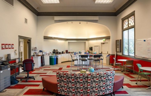 a photo of the inside of the Veterans and Military Student Center